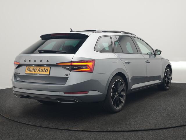 Skoda SUPERB Combi 1.4 TSI iV Sportline PHEV 218pk Dealer O.H | Panodak | Crystal LED | Camera | Alcantara Sportstoelen Memory & Verwarmd | Cruise Control | Sfeerverlichting | Apple Carplay | Keyless | Navigatie | Virtual | DAB | 19"L.M | Plug In Hybrid |
