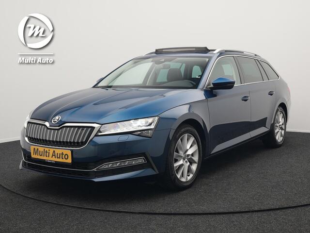 Skoda SUPERB Combi TSI iV Business Edition Plus Plug In Hybrid 218pk Dealer O.H. PHEV | Panodak | Cruise Control | Sportstoelen Memory & Verwarmd | Crystal LED | Apple Carplay | Virtual | DAB