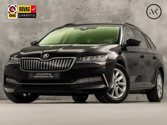 Skoda SUPERB Combi 1.4 TSI iV Sport 218Pk Automaat (VIRTUAL COCKPIT, APPLE CARPLAY, GROOT NAVI, MEMORY SEAT, LEDER/ALCANTARA, CAMERA, STOELVERWARMING, ADAPTIVE CRUISE, ELEK ACHTERKLEP, NIEUWSTAAT)