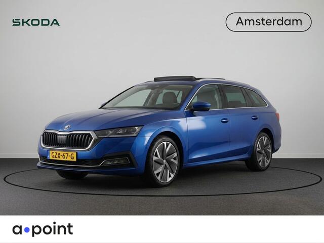 Skoda SUPERB Combi 1.5 TSI MHEV First Edition 150 pk Automaat (DSG) | Verlengde garantie | Navigatie | Panoramadak | Parkeersensoren (Park assist) | Rondomzicht camera | Matrix LED koplampen |
