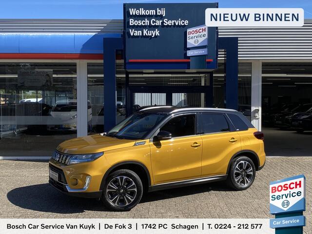 Suzuki VITARA 1.4 Boosterjet Comfort Smart Hybrid / NL-Auto / 9900 KM! / 1e-Eigenaar / Dealer-Onderhouden / Afneembare-Trekhaak / Half-Alcantara Half-Leder / Stoelverwarming / Adaptieve Cruise-Control / Apple-Carplay & Android-Auto / DAB Radio-Bluetooth / Navi / Climat
