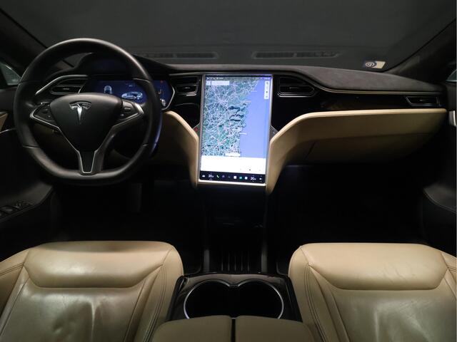 Tesla MODEL S 85D Base [SCHUIFKANTELDAK, AUTOPILOT, ELEKTRISCH VERSTELBARE STOELEN, CAMERA, ADAPTIVE CRUISE, STOELVERWARMING, VOL LEDER, BLUETOOTH, CLIMATE, NIEUWSTAAT]