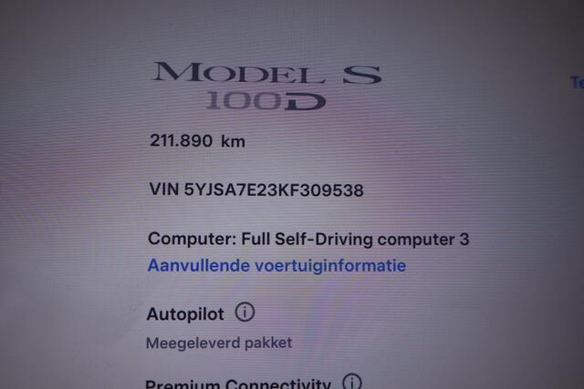 Tesla MODEL S 100D 87,5% SOH, Panoramadak, Autopilot computer 3.0, 360 Camera, Stoel- en Stuurverwarming, Auto moet nog gereinigd worden!