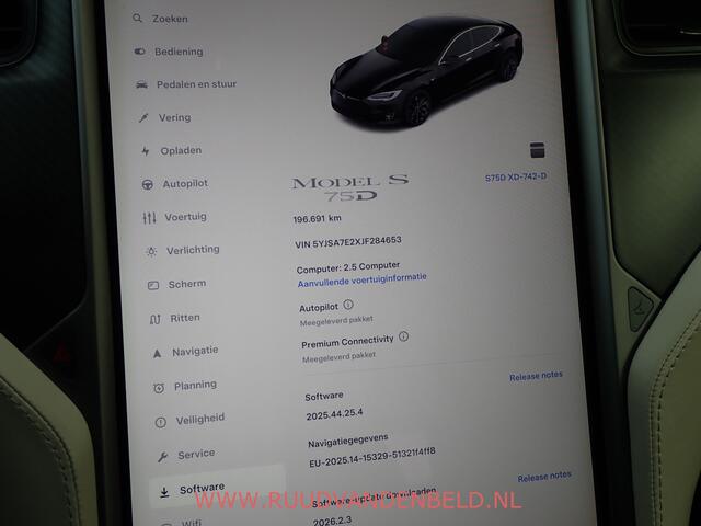 Tesla MODEL S 75D 89%SOH AUTOPILOT / MCU2 / CCS / LUCHTVERING / SCHUIFDAK