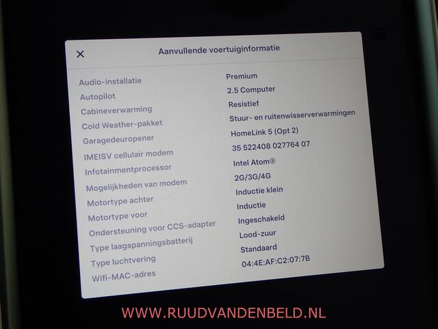 Tesla MODEL S 75D 89%SOH AUTOPILOT / MCU2 / CCS / LUCHTVERING / SCHUIFDAK