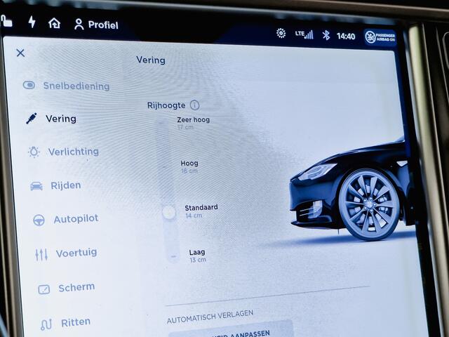Tesla MODEL S 100D Ludicrous+ Performance 750pk/970nm AeroPack Panoramadak, Alcantara hemel, Carbon, Autopilot