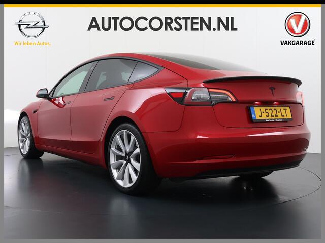 Tesla Model 3 Long Range AWD 75kWh 463PK 19"Lmv FSD-3 Computer Premium Audio AutoPilot Panoramadak Camera's Leer Adaptive-Cruise-Control+Stop&Go Pdc Dual-Ecc Dual-Motor Keyless 4WD Stoel en achterbank verwarming Elektr.Stoelen+Memory+Easy-Entry WiFi SOH 87% Fabrieksgar