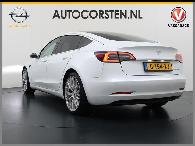 Tesla Model 3 Long Range AWD 75kWh Lmv Navi Ecc Leder Panoramadak Adaptive Cruise Control Autopilot S.O.H. 88% Elek.Stoelen+Verwarmd+Memory Premium Audio 4WD Privacy Glas Intel Atom® processor Fabrieksgarantie op Accu en motor tot 27-12-2027 Origineel Nederlandse Auto