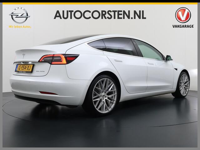 Tesla Model 3 Long Range AWD 75kWh Lmv Navi Ecc Leder Panoramadak Adaptive Cruise Control Autopilot S.O.H. 88% Elek.Stoelen+Verwarmd+Memory Premium Audio 4WD Privacy Glas Intel Atom® processor Fabrieksgarantie op Accu en motor tot 27-12-2027 Origineel Nederlandse Auto