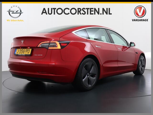 Tesla Model 3 Long Range AWD 75kWh 463PK Lmv FSD-3 Computer 18"Lm Premium Audio AutoPilot Panoramadak Camera's Leer Adaptive-Cruise-Control+Stop&Go Pdc Dual-Ecc Dual-Motor Keyless 4WD Stoel en achterbank verwarming Elektr.Stoelen+Memory+Easy-Entry WiFi Origineel Nederl