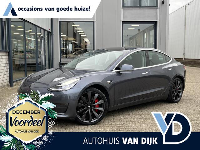 Tesla Model 3 Performance AWD 75 kWh | NL Auto/2e Eig./Leder/Navi/20"/Pano.Dak/Camera/Basic Autopilot