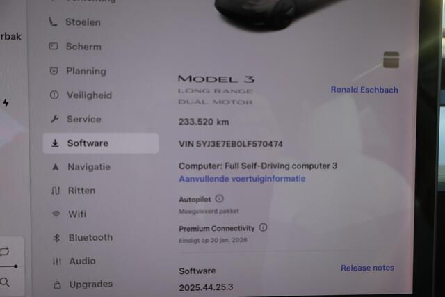 Tesla Model 3 Long Range AWD 75 kWh 87,2% SOH, BTW Auto, Wit lederen interieur, Trekhaak, BTW Auto