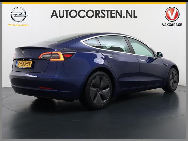 Tesla Model 3 RWD Plus 325PK SOH 93% Lmv 18" AutoPilot FSD-3 Leder Pano-dak Adaptive-Cruise Camera's Elektr.-Stuur+Stoelen+Spiegels+Geheugen+Easy-Entry+Verwarmde stoelen Park assistent Pdc WIFI Lane-Assist Speed-Assist Navi LED Comfortstoelen ACC DAB Voorverwarmen inte
