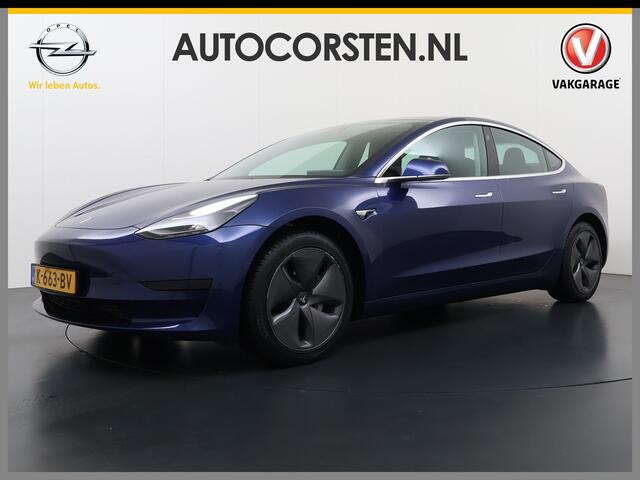 Tesla Model 3 RWD Plus 325PK SOH 93% Lmv 18" AutoPilot FSD-3 Leder Pano-dak Adaptive-Cruise Camera's Elektr.-Stuur+Stoelen+Spiegels+Geheugen+Easy-Entry+Verwarmde stoelen Park assistent Pdc WIFI Lane-Assist Speed-Assist Navi LED Comfortstoelen ACC DAB Voorverwarmen inte
