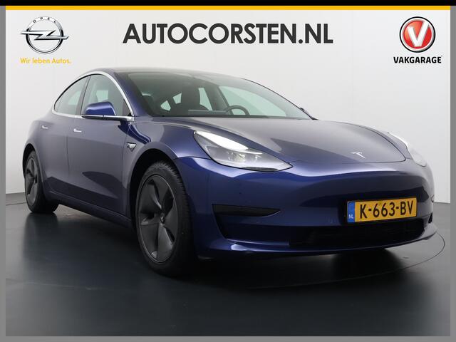 Tesla Model 3 RWD Plus 325PK SOH 93% Lmv 18" AutoPilot FSD-3 Leder Pano-dak Adaptive-Cruise Camera's Elektr.-Stuur+Stoelen+Spiegels+Geheugen+Easy-Entry+Verwarmde stoelen Park assistent Pdc WIFI Lane-Assist Speed-Assist Navi LED Comfortstoelen ACC DAB Voorverwarmen inte