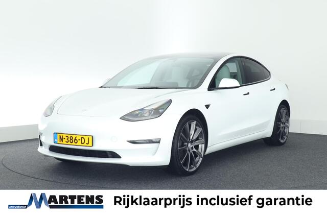Tesla Model 3 Long Range AWD 351pk 75 kWh 94% SOH Wit interieur 20" velgen Privacy-Glass Carbon Achterspoiler