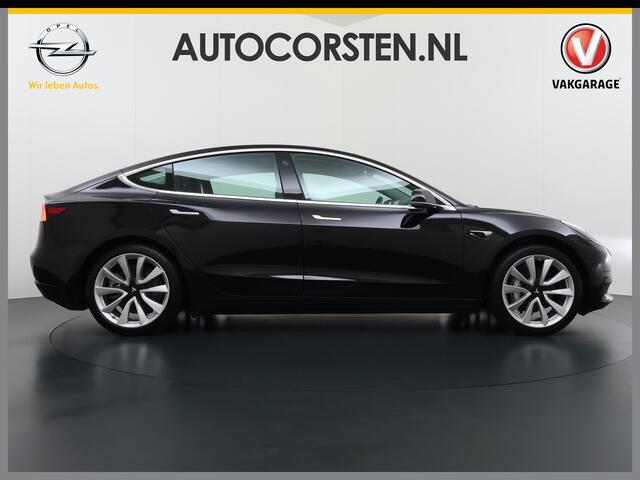 Tesla Model 3 SR+ 325PK Trekhaak Lmv 19" AutoPilot Leer Pano-Dak Adaptive Cruise Camera's Elektr.-Stuur+Stoelen+Spiegels+Geheugen+Easy-Entry+Verwarmde stoelen Park assistent Pdc WIFI Ecc Lane-Assist Speed-Assist SOH 84% Ecc Navi Led DAB Voorverwarmen interieur via App 