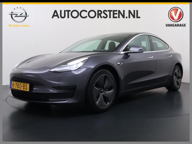 Tesla Model 3 SR+ 325PK LFP-Accu Trekhaak AutoPilot Leer Pano-Dak Adaptive Cruise Lmv 18" Camera's Elektr.-Stuur+Stoelen+Spiegels+Geheugen+Easy-Entry+Verwarmde stoelen Park assistent Pdc WIFI Ecc Lane-Assist Speed-Assist SOH 87% Ecc Navi Led DAB Voorverwarmen interieur