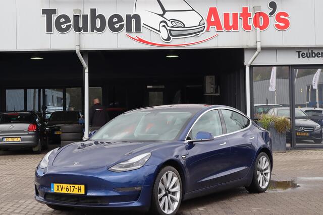 Tesla Model 3 Long Range AWD 75 kWh 86% SOH, Lederen interieur, Cruise control, Autopilot computer 3.0, 360 Camera, Auto moet nog gereinigd worden.