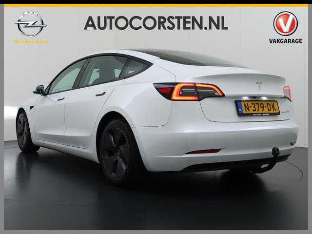 Tesla Model 3 Long Range AWD 75kWh FACELIFT Trekhaak Warmtepomp FSD-3 Hardware Stuur+Stoelverwarming AutoPilot Leder Panoramadak Adaptive-Cruise Camera's Elektr.-Stuur+Stoelen+Spiegels+Geheugen+Easy-Entry Park assistent Pdc WIFI Lane-Assist SOH 90% Lmv Navi LED DAB Voo