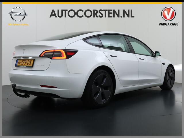 Tesla Model 3 Long Range AWD 75kWh FACELIFT Trekhaak Warmtepomp FSD-3 Hardware Stuur+Stoelverwarming AutoPilot Leder Panoramadak Adaptive-Cruise Camera's Elektr.-Stuur+Stoelen+Spiegels+Geheugen+Easy-Entry Park assistent Pdc WIFI Lane-Assist SOH 90% Lmv Navi LED DAB Voo