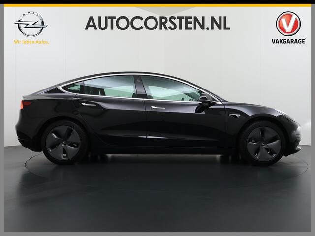 Tesla Model 3 Standard RWD Plus 60 kWh Trekhaak LFP ACCU dus 100% laden AutoPilot Leer Pano-Dak Adaptive-Cruise Camera's Elektr.-Stuur+Stoelen+Spiegels+Geheugen+Easy-Entry+Verwarmde stoelen Park assistent Pdc WIFI Lane-Assist Speed-Assist Navi LED DAB Voorverwarmen Key