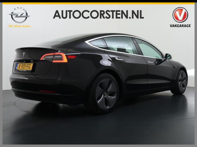 Tesla Model 3 Standard RWD Plus 60 kWh Trekhaak LFP ACCU dus 100% laden AutoPilot Leer Pano-Dak Adaptive-Cruise Camera's Elektr.-Stuur+Stoelen+Spiegels+Geheugen+Easy-Entry+Verwarmde stoelen Park assistent Pdc WIFI Lane-Assist Speed-Assist Navi LED DAB Voorverwarmen Key