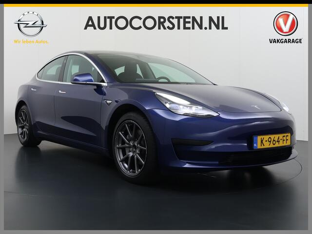 Tesla Model 3 SR+ 325PK LFP-Accu (dus altijd 100% laden) AutoPilot Leer Pano-Dak Adaptive Cruise Lmv 18" Camera's Elektr.-Stuur+Stoelen+Spiegels+Geheugen+Easy-Entry+Verwarmde stoelen Park assistent Pdc WIFI Ecc Lane-Assist Speed-Assist Ecc Navi Led DAB Voorverwarmen in