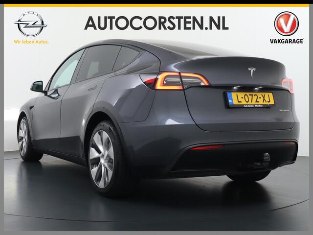 Tesla Model Y Long Range AWD 75kWh Trekhaak Warmtepomp Navi Ecc Leder Camera Privacy Glas Matrix-Led Keyless Stoel+stuurverwarming 1.600 kg Trekgewicht 1e Eigenaar Garantie Batterij en aandrijflijn jaar/192.000km vanaf nieuw