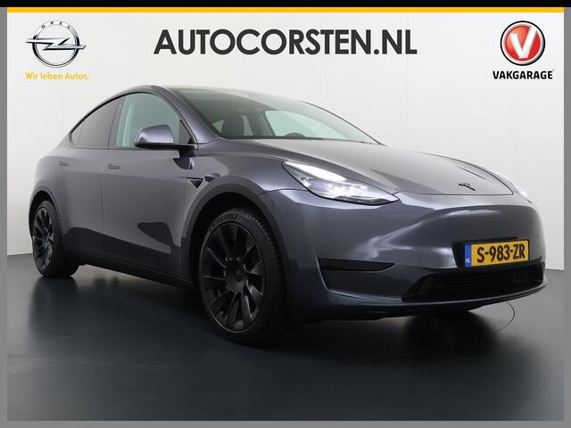 Tesla Model Y RWD 60kWh LFP-Accu S.O.H. 96% Trekhaak Warmtepomp Lmv 20" Ambient Interieur Verlichting Adap.Cruise Navi Ecc Camera's Panoramadak Autopilot Stoel+Stuur+Achterbank Verwarming Elek.Achterklep Dodehoek detector Draadloze telefoonlader Origineel Nederlandse A