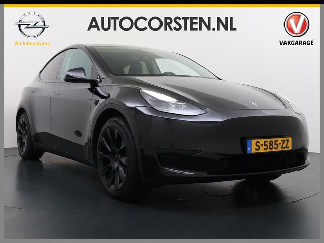 Tesla Model Y LFP-Accu SOH 97% Leder Lmv 20" Warmtepomp Camera's Panormadak Adap.Cruise Navi RWD Ecc Autopilot Stoel+Stuur+Achterbank Verwarming Elek.Achterklep Dodehoek detector Draadloze telefoonlader Origineel Nederlandse Auto