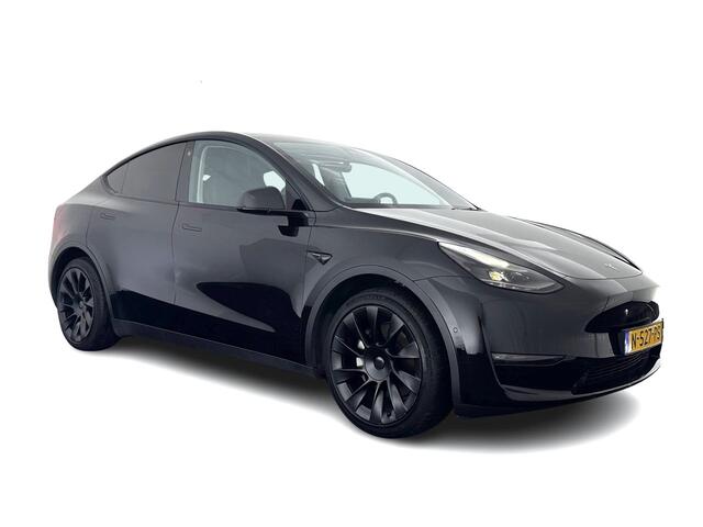 Tesla Model Y Long Range AWD 75 kWh [ 3-Fase ] {SOH-81%} (INCL-BTW) Aut. *PANO | AUTO-PILOT | LEATHER | NAVI-FULLMAP | MATRIX-LED | KEYLESS | CAMERA | DAB+ | HEATED-COMFORTSEATS | PRIVACY-GLASS | TOPVIEW | 20''ALU | TOWBAR*