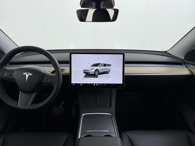 Tesla Model Y RWD 300PK LFP Accu SOH 92,5% Trekhaak Warmtepomp Leder Navi Ecc Adap.Cruise Panoramadak Camera's Stuur+Stoelverwarming Led Traffic-Aware Cruise Control Toybox Elek.Achterklep 1.600KG Trekgewicht 1e Eigenaar Origineel Nederlandse Auto