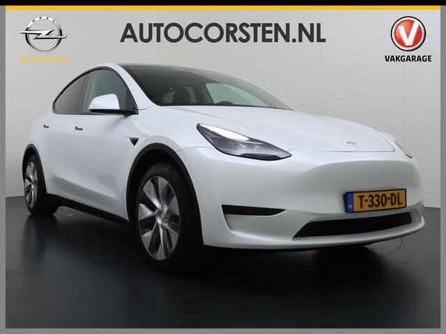 Tesla Model Y RWD 300PK LFP Accu SOH 92,5% Trekhaak Warmtepomp Leder Navi Ecc Adap.Cruise Panoramadak Camera's Stuur+Stoelverwarming Led Traffic-Aware Cruise Control Toybox Elek.Achterklep 1.600KG Trekgewicht 1e Eigenaar Origineel Nederlandse Auto