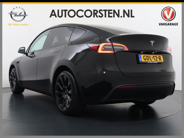 Tesla Model Y **RWD** Long Range 75kWh SOH 95% Lmv 20" Ivoor Leder Warmtepomp FSD-4 Computer Elek.Stoelen+Memory Panoramadak Navi Camera's Ecc Stoel+Achterbank+Stuurverwarming Adap.Cruise Elek.Achterklep Privacy Glas Led AMD Ryzen(TM) Fabrieksgarantie tot 27-6-2028 Gar