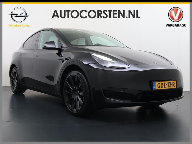 Tesla Model Y **RWD** Long Range 75kWh SOH 95% Lmv 20" Ivoor Leder Warmtepomp FSD-4 Computer Elek.Stoelen+Memory Panoramadak Navi Camera's Ecc Stoel+Achterbank+Stuurverwarming Adap.Cruise Elek.Achterklep Privacy Glas Led AMD Ryzen(TM) Fabrieksgarantie tot 27-6-2028 Gar
