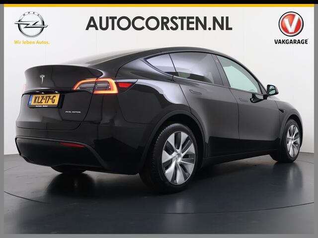 Tesla Model Y Long Range AWD 75kWh Warmtepomp Stoel+Stuur+Achterbankverwarming Premium Audio Leder Adap.Cruise Navi Camera's Ecc Keyless Voorverwarmen+Koelen Elek.Stoelen+Memory Panoramadak Elek.Achterklep AMD Ryzen(TM) Google Maps Dog+Kampeer modus Lmv 19" Led Privacy
