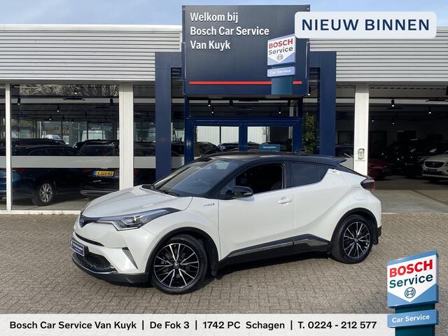 Toyota C-HR 1.8 Hybrid Bi-Tone / Automaat / Adaptieve Cruise-Control / Stoelverwarming / JBL-Audio / Dodehoek-Detectie / Afneembare-Trekhaak / Keyless / Climate-Control / Radio-Bluetooth / Navi / Camera / PDC V+A / 18'' LMV / All-Season / ENZ.