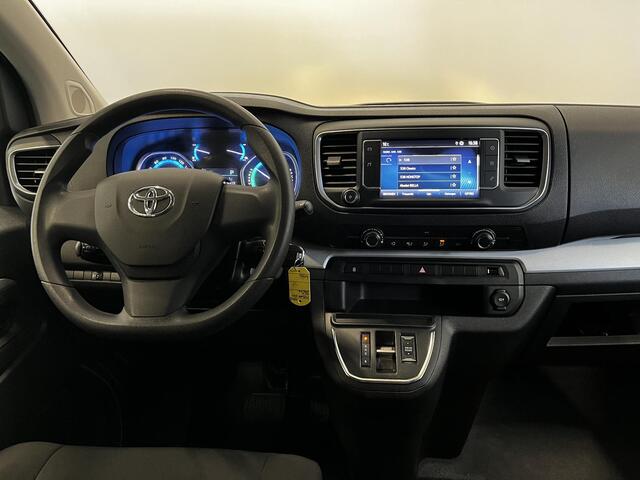 Toyota PROACE Electric Shuttle Long Extra Range Cool 75 kWh 9PERSOONS Personenbus Navigatie Apple Carplay/Android Auto Parkeersensoren Cruise Control Lichtmetalen velgen Getinte ramen Airco