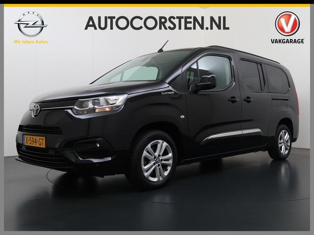 Toyota PROACE CITY Verso Electric AUT. 7persoons !Active Long Navi Camera Trekhaak Klapraam-in-klep PDC-a+v LM Dual-ECC 2-Schuifdeuren Cruise ESP Bordherkenning ABS Connect Visio Park 1 Smartphone-Oplader Dakrails Priv.Glas 50 kWh 3 fase 11kw lader ! Orig. NLse auto 1