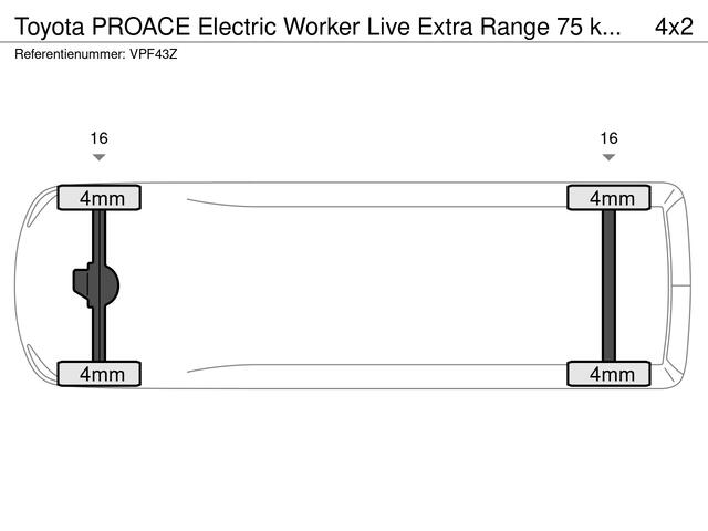 Toyota PROACE Electric Worker Live Extra Range 75 kWh | Houten laadvloer | Wandbekleding | Dealer onderhouden |