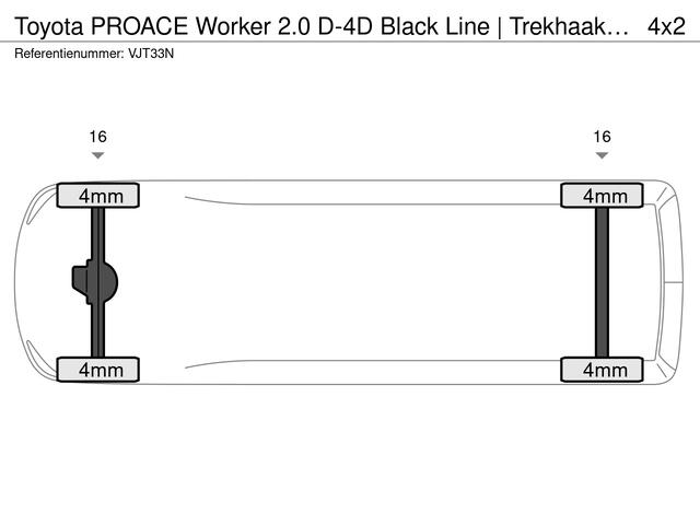 Toyota PROACE Worker 2.0 D-4D Black Line | Trekhaak | Allesdragers | Dealer onderhouden |