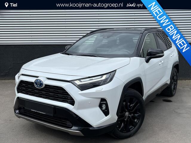 Toyota RAV4 2.5 Hybrid AWD Bi-tone Trekhaak, navigatie Apple CarPlay/Android Auto, parkeersensoren v&a, stoelverwarming, stuurverwarming, elektr. achterklep