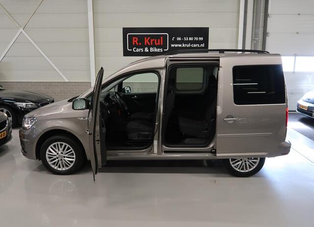 Volkswagen CADDY 1.4 TSI Comfortline 5 zitplaatsen, 2x schuifdeur, airco-ecc, app connect, stoelverwarming, pdc, multifunctioneel stuurwiel, extra getint glas, boekjes aanwezig, sportvelgen