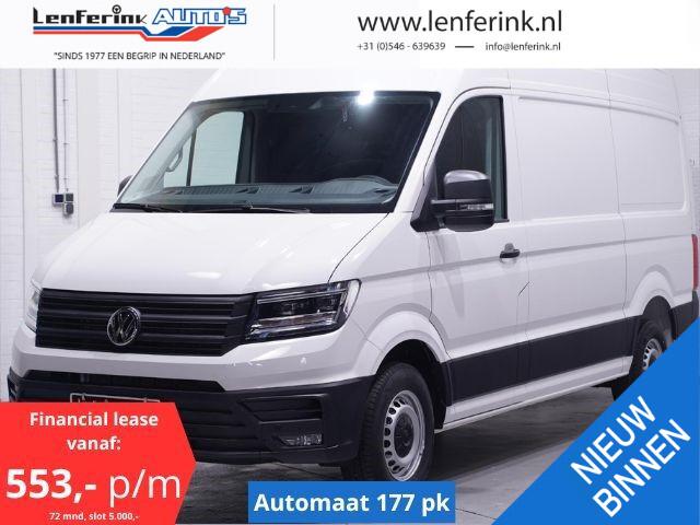 Volkswagen CRAFTER 35 2.0 TDI 177 pk L3H3 Aut. va 553,- p/mnd Navi Camera, Lane Assist, LED Koplampen, PDC V+A, 3-Zits, Nieuw