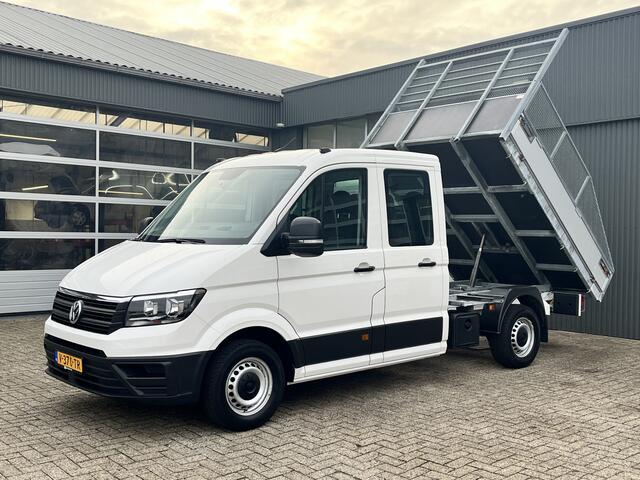 Volkswagen CRAFTER 35 2.0 TDI DC 140pk Kipper Openlaadbak Airco Cruise controle Trekhaak 3.000kg trekgewicht 6-Persoons Euro 6 Dubbele cabine Telefoonverbinding 1e eigenaar Open laadbak Pick-up p-up Bakwagen Kieper