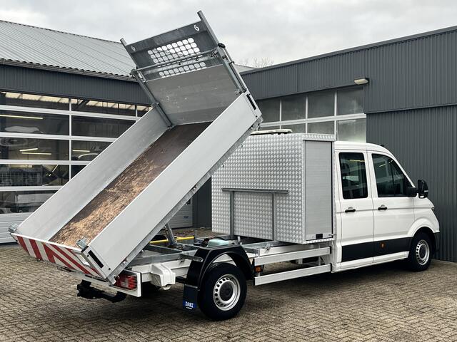 Volkswagen CRAFTER 35 2.0 TDI Maxi DC L4H1 Kipper 3000kg trekgewicht Euro 6 Airco Cruise controle 6-Persoons Telefoonverbinding Gereedschapskist Kieper Open laadbak Pick-up Bpm vrij