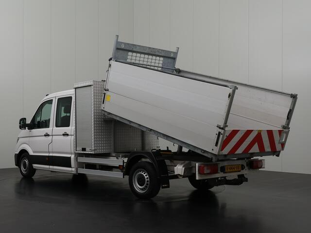 Volkswagen CRAFTER 2.0TDI 140PK Dubbele Cabine Kipper | Trekhaak 3000Kg | Werkkist | 6-Persoons | Airco | Standverwarming