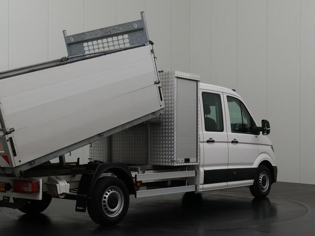 Volkswagen CRAFTER 2.0TDI 140PK Dubbele Cabine Kipper | Trekhaak 3000Kg | Werkkist | 6-Persoons | Airco | Standverwarming