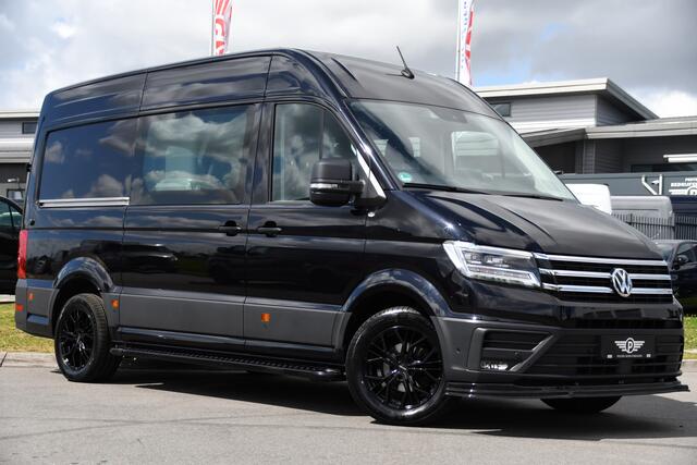 Volkswagen CRAFTER 35 2.0 TDI L3H3 DC Black Edition Adaptieve Cruise, Camera, Carplay, 177pk, LED, Automaat, Clima, Stoelverwarming, Trekhaak, Dodehoek, Uniek!